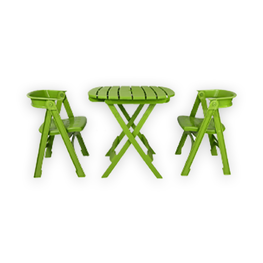 FUN HOUSE 713088 FLAMANT ROSE Salon de jardin avec une table, 2 chaises FUN HOUSE 713088 FLAMANT ROSE Salon de jardin avec une table, 2 chaises